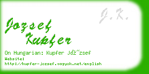 jozsef kupfer business card